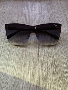 quay australia come thru black fade oversized cat eye sungalsses eyewear new